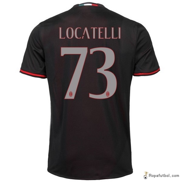 Camiseta AC Milan Replica Primera Ropa Locatelli 2016/17 Negro